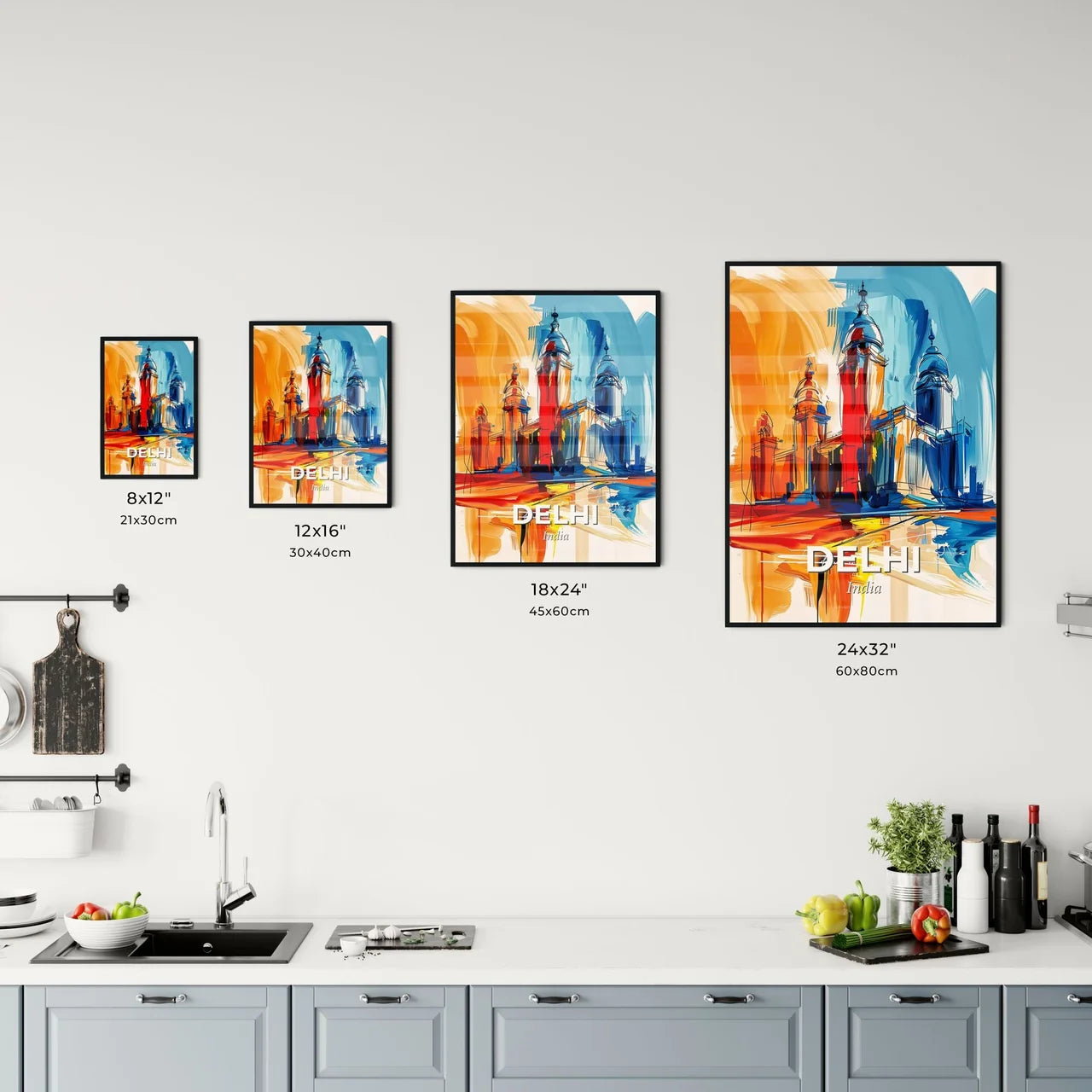 Vibrant Delhi, India Kitchen Art