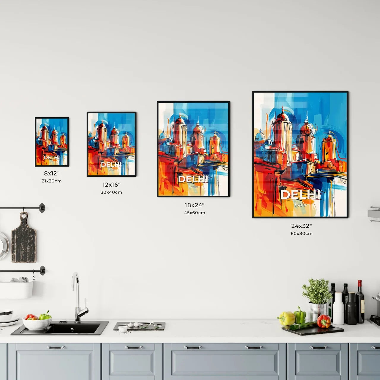 Vibrant Delhi, India Kitchen Art