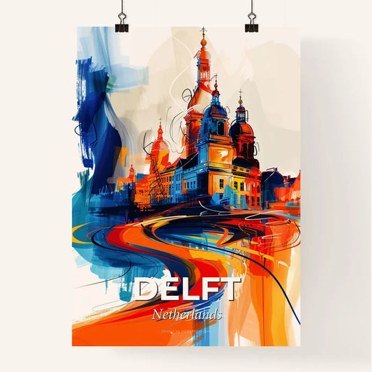 Vibrant Delft, Netherlands Poster