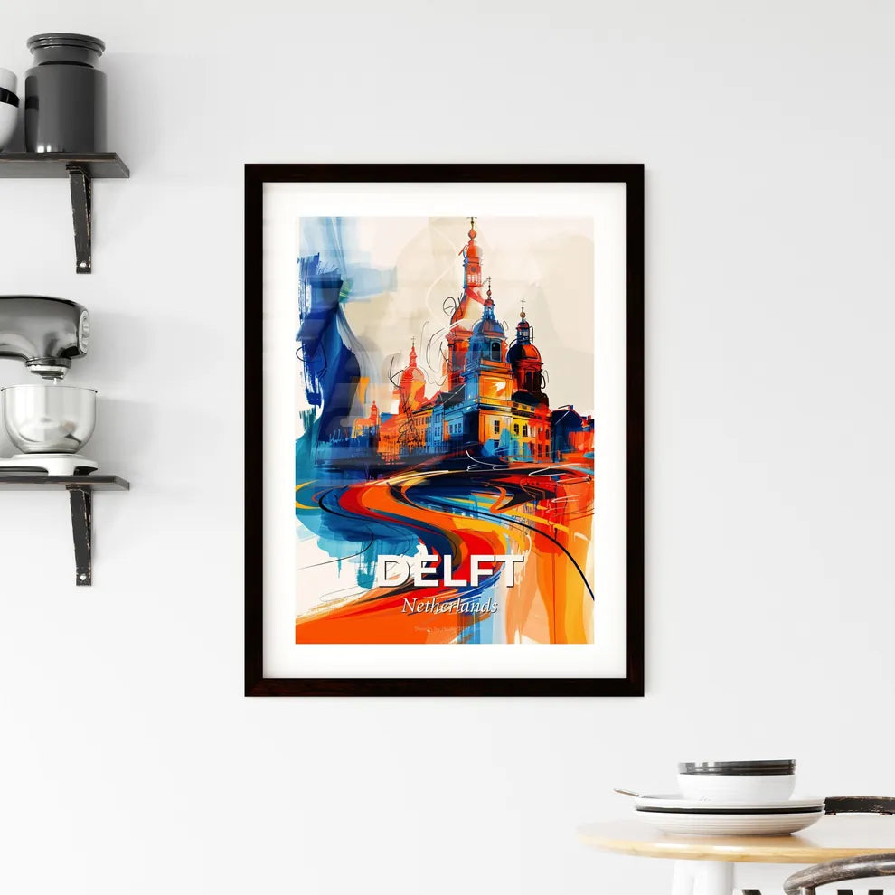 Vibrant Delft, Netherlands Framed Print