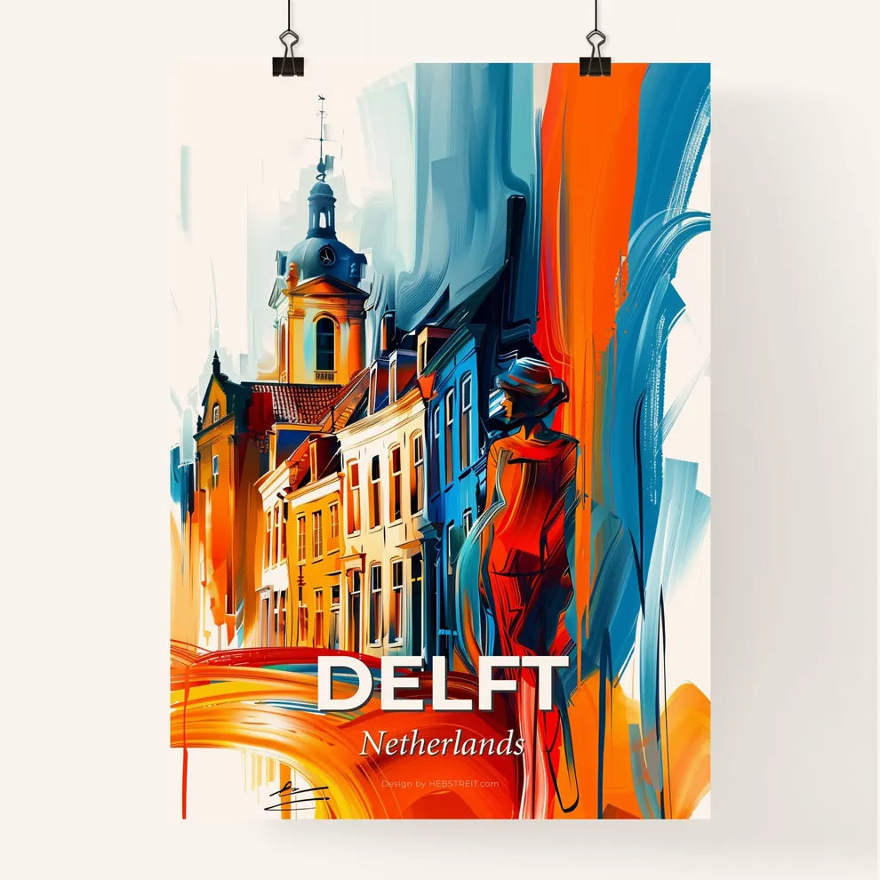 Vibrant Delft, Netherlands Poster