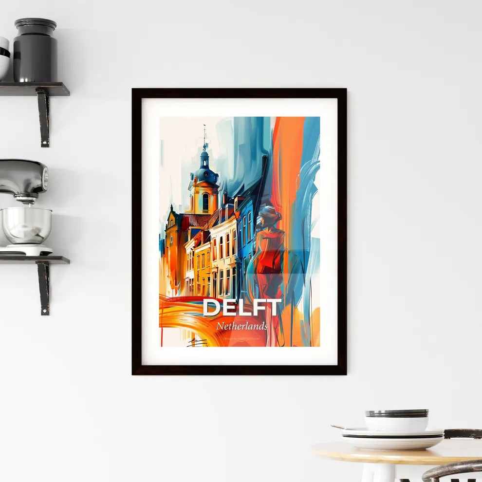 Vibrant Delft, Netherlands Framed Print