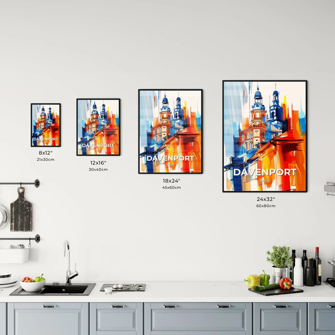 Vibrant Davenport, Iowa Kitchen Art