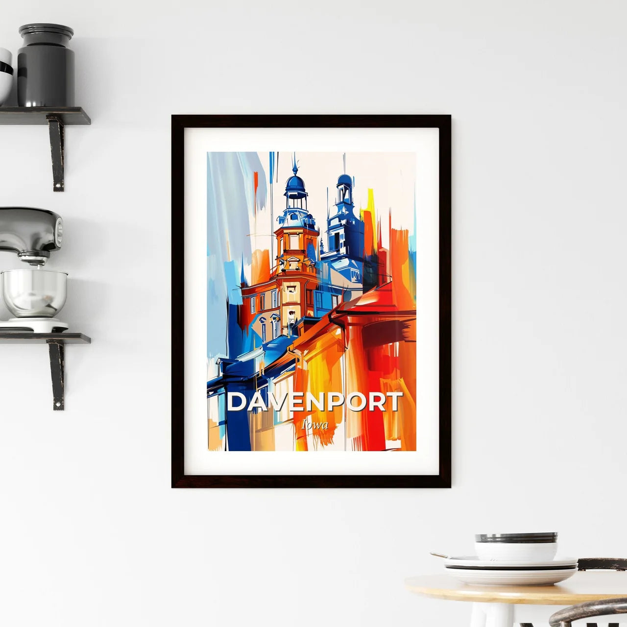 Vibrant Davenport, Iowa Framed Print