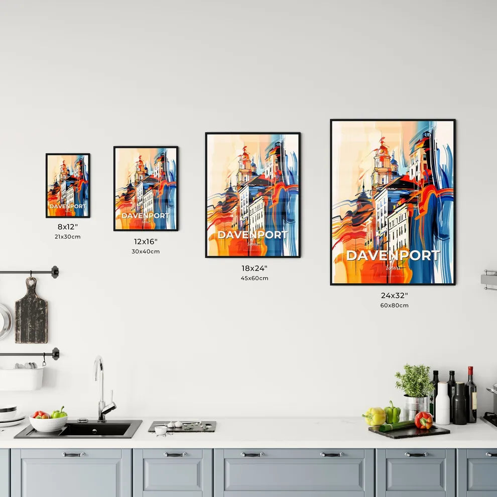 Vibrant Davenport, Iowa Kitchen Art