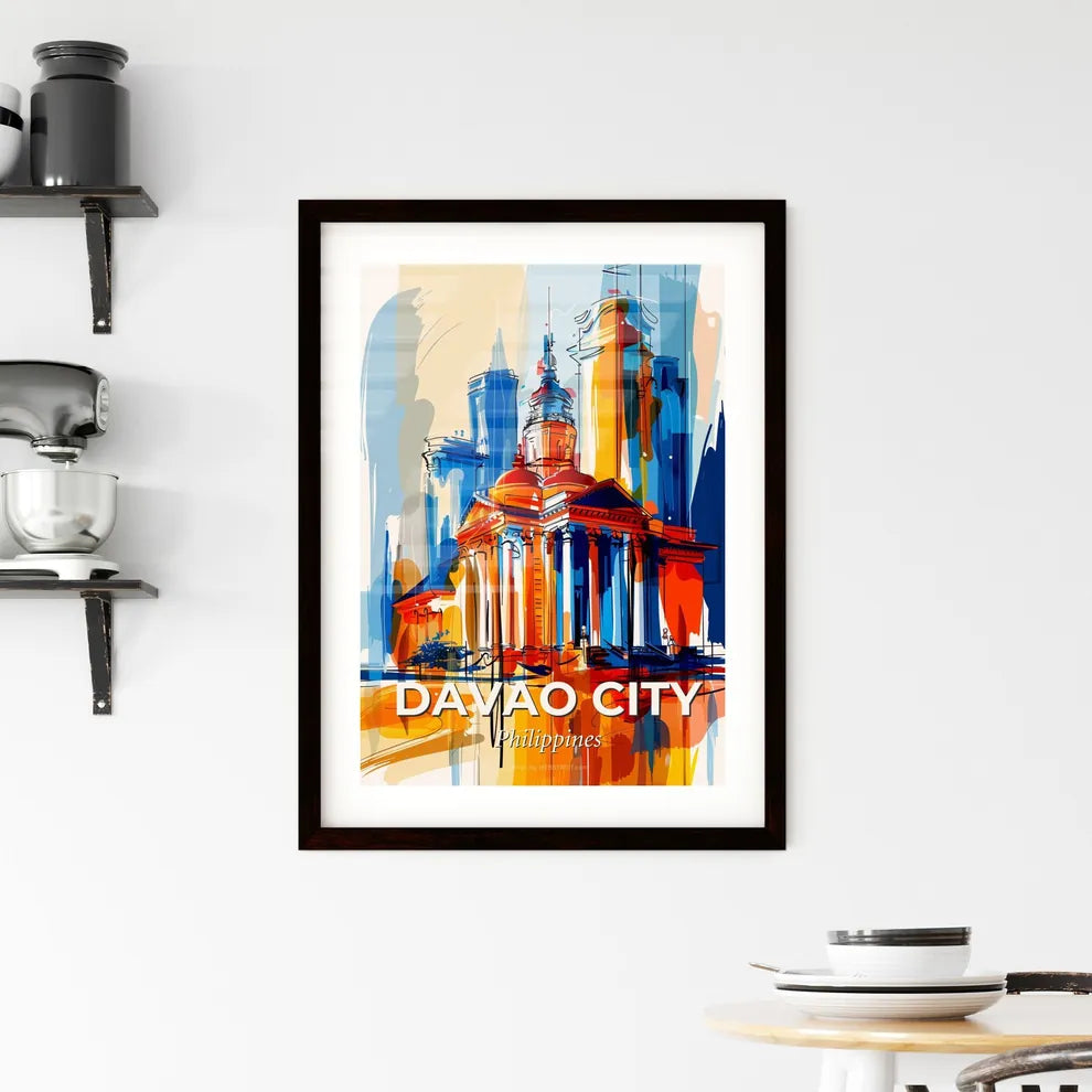 Vibrant Davao City, Philippines Framed Print