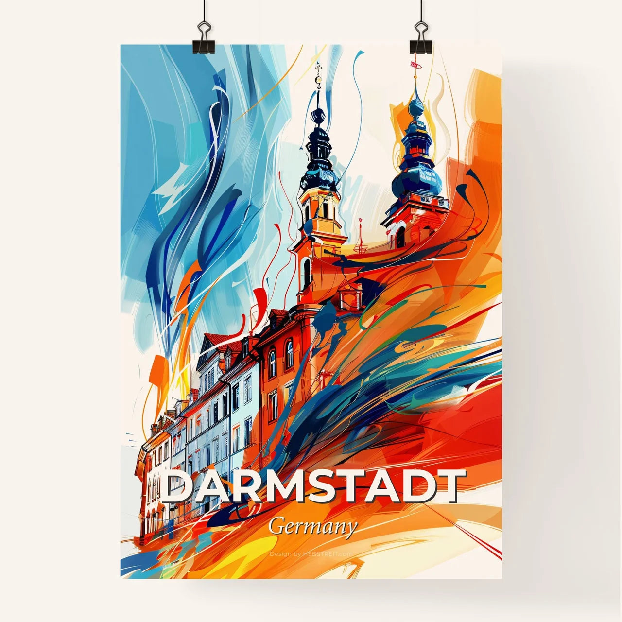 Vibrant Darmstadt, Germany Poster