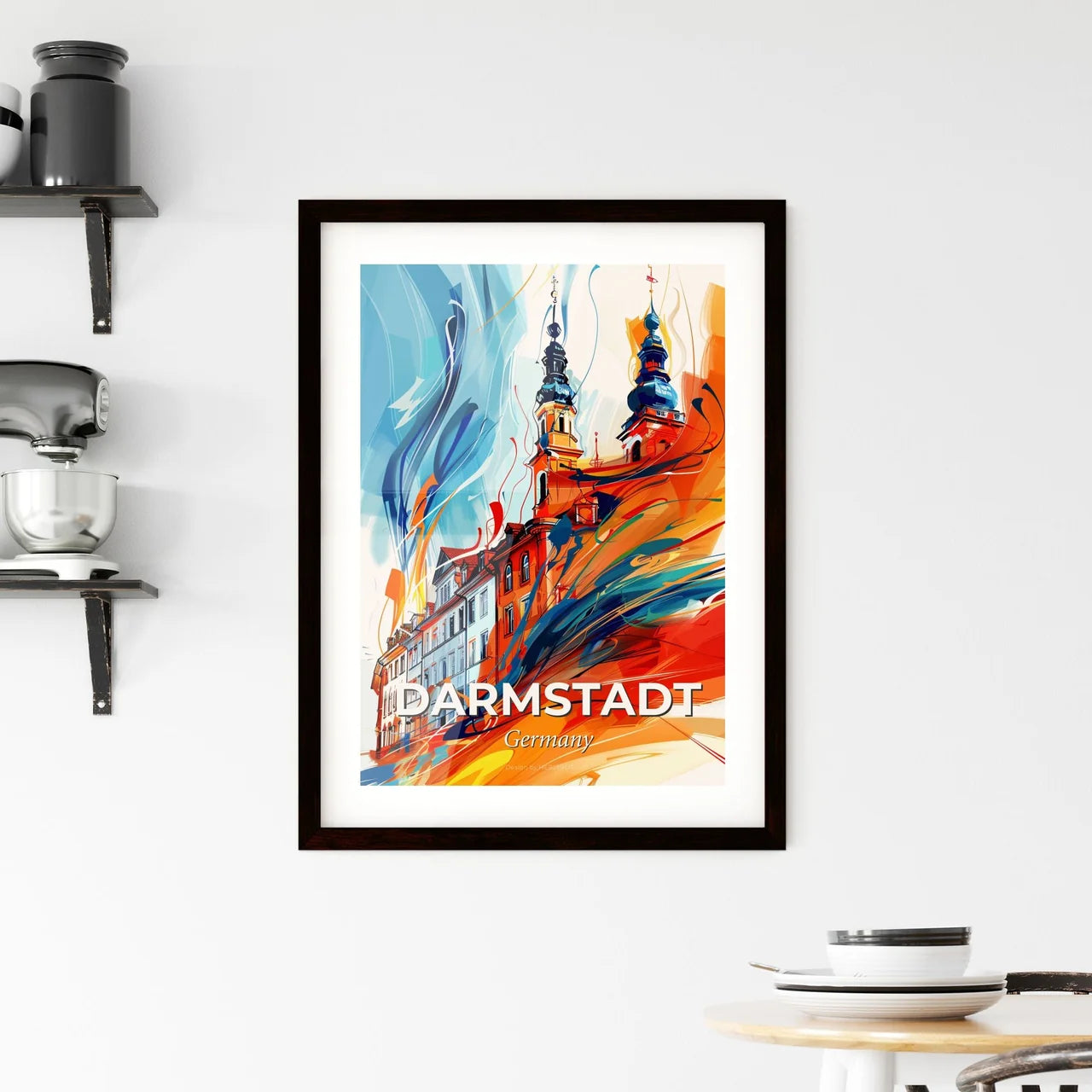 Vibrant Darmstadt, Germany Framed Print