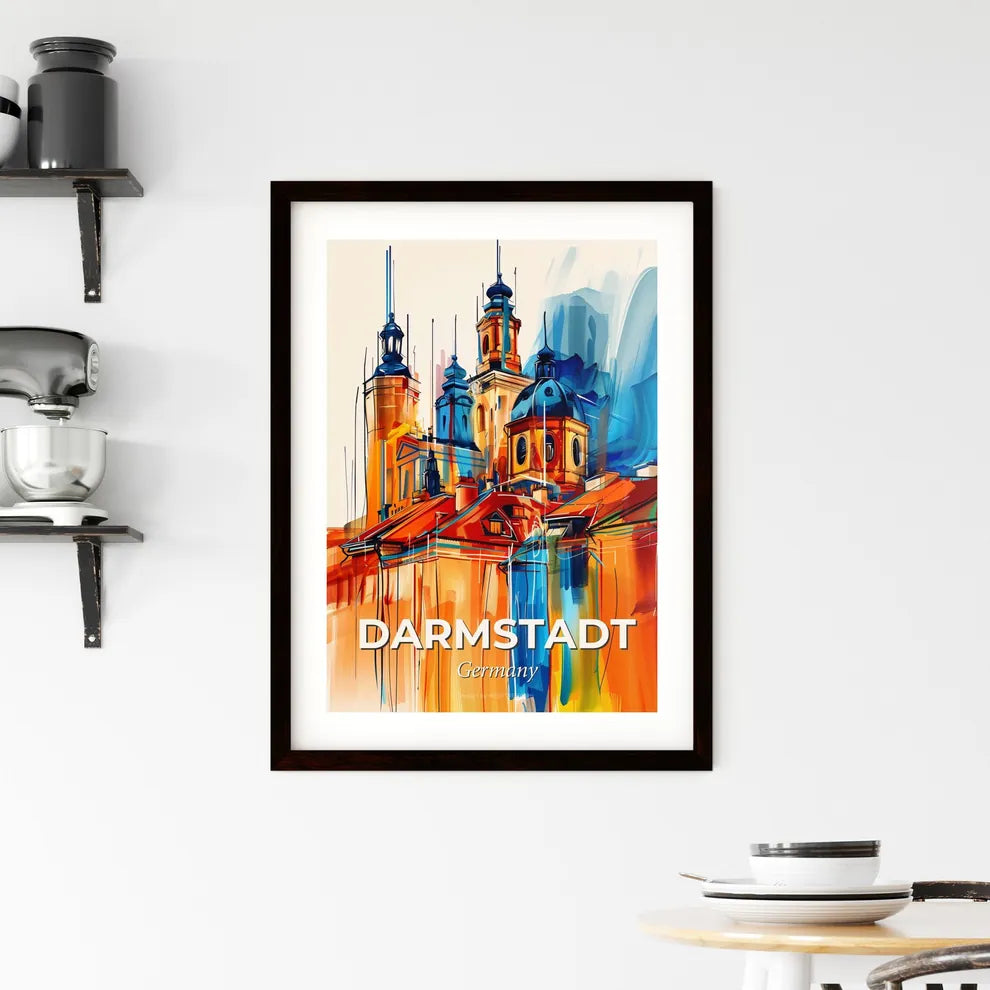 Vibrant Darmstadt, Germany Framed Print