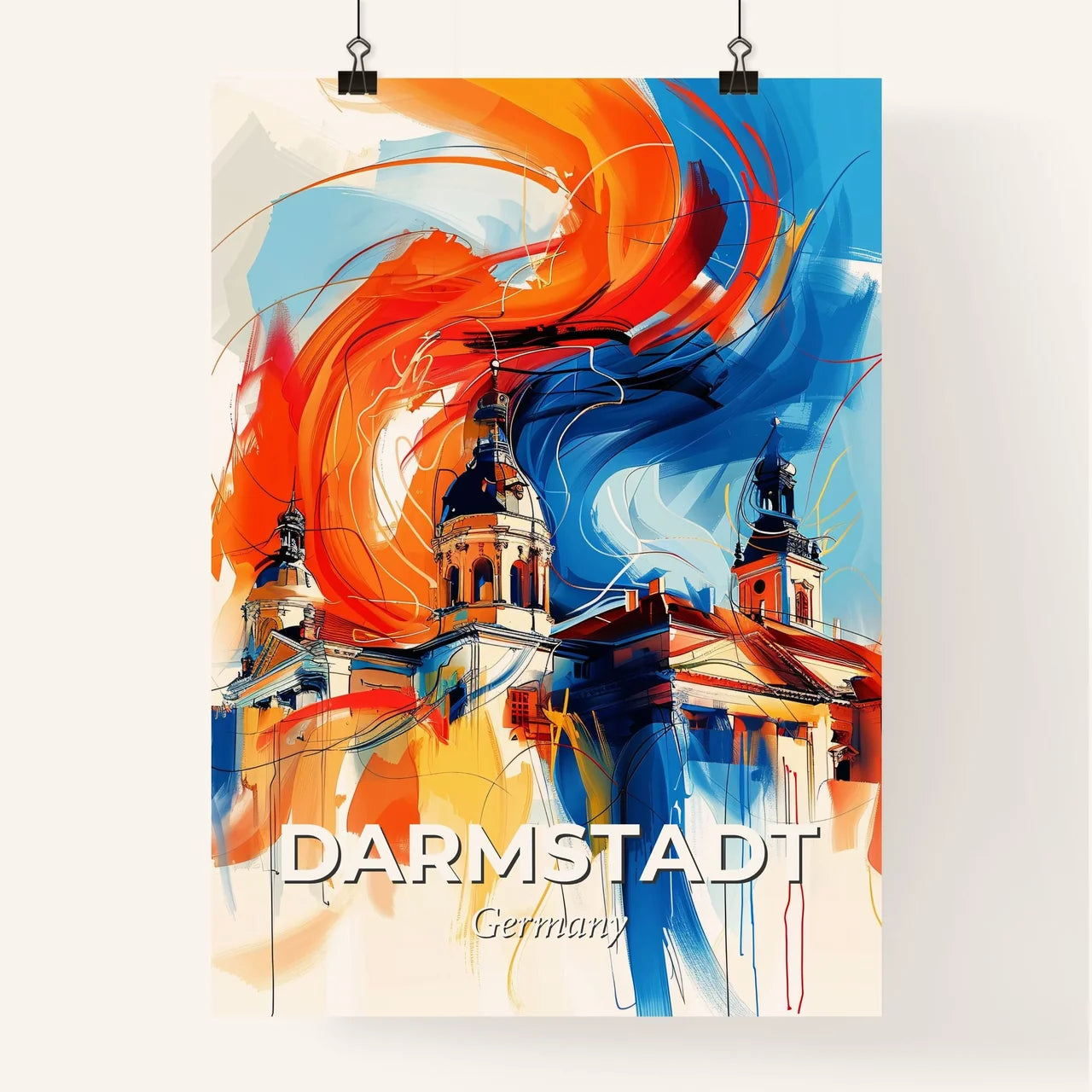 Vibrant Darmstadt, Germany Poster