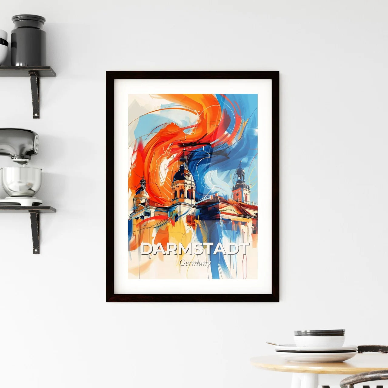 Vibrant Darmstadt, Germany Framed Print