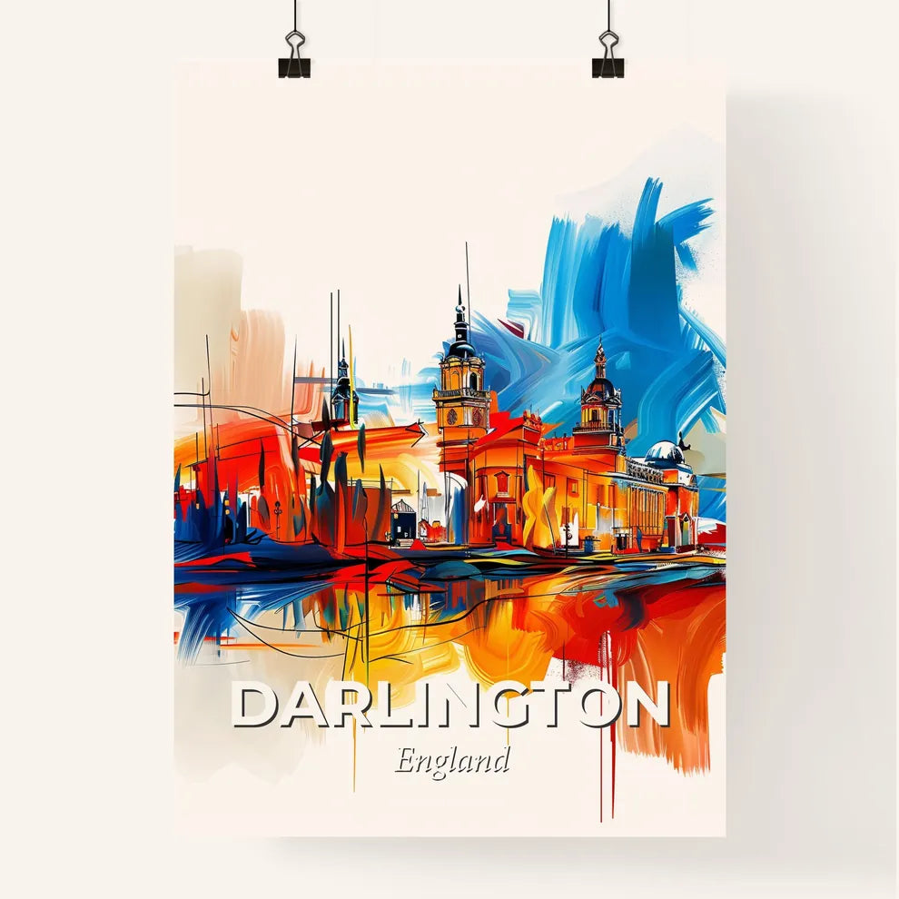 Vibrant Darlington, England Poster