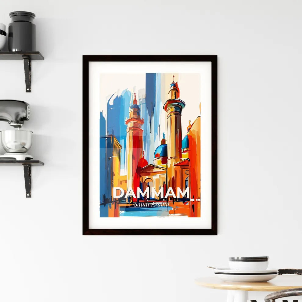 Vibrant Dammam, Saudi Arabia Framed Print