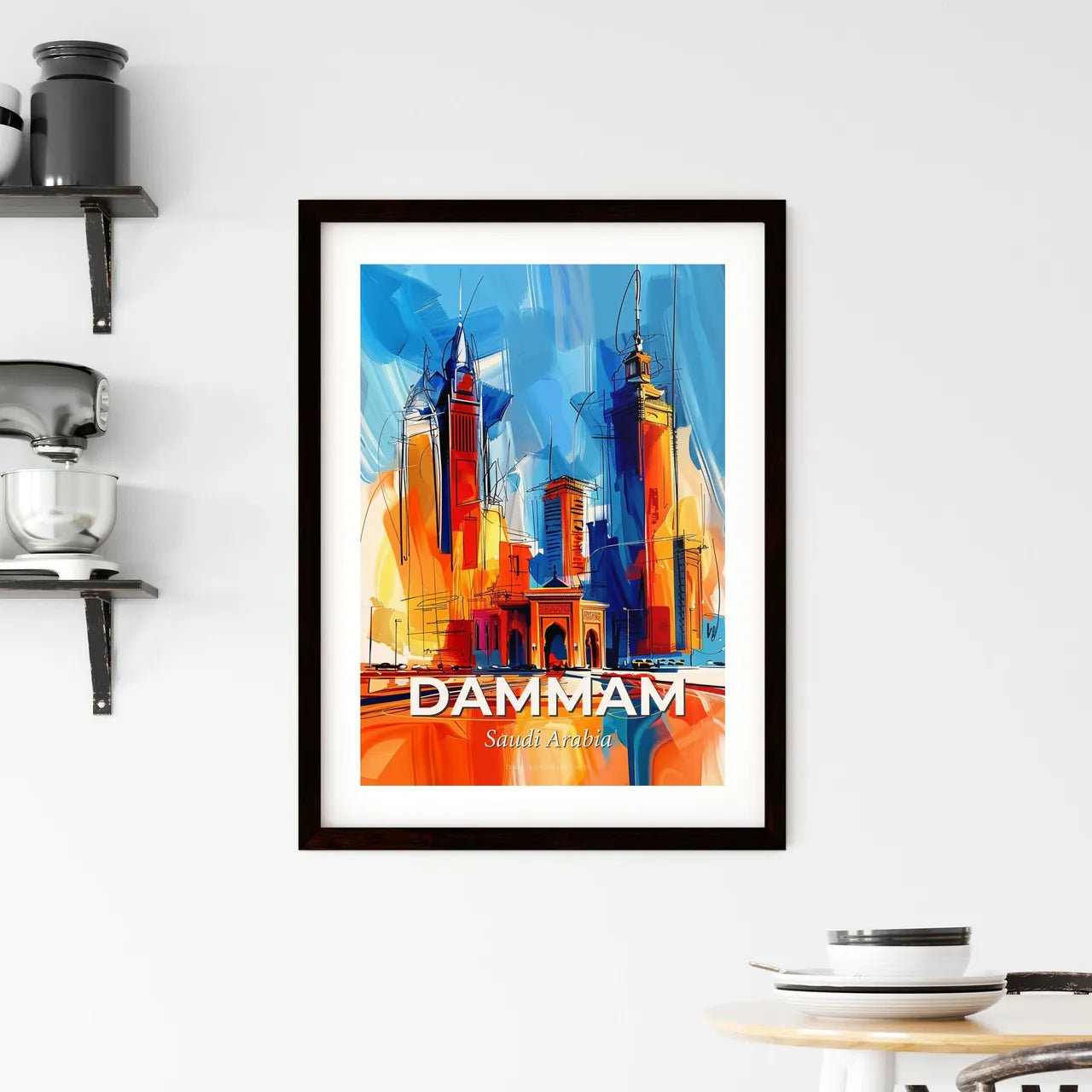 Vibrant Dammam, Saudi Arabia Framed Print