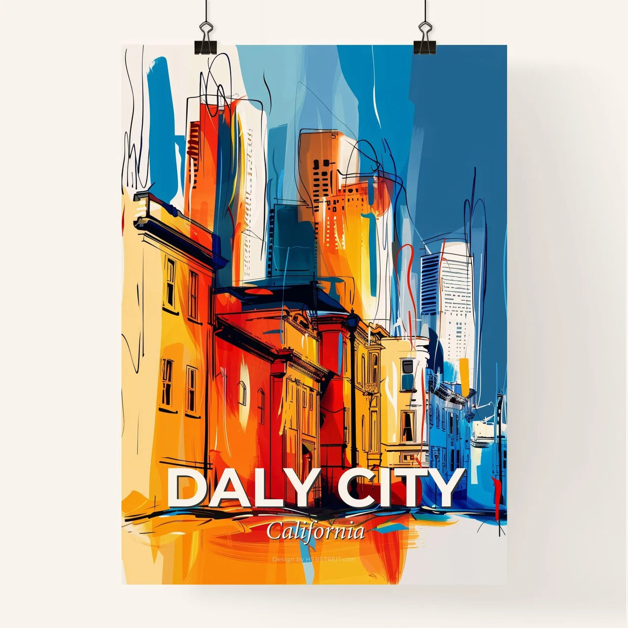 Vibrant Daly City, California Poster