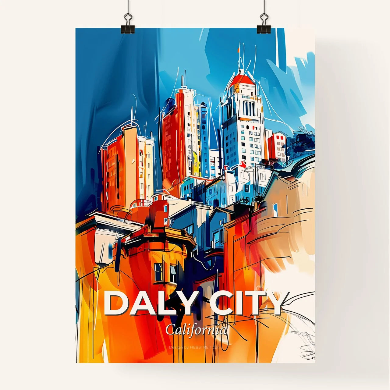 Vibrant Daly City, California Poster