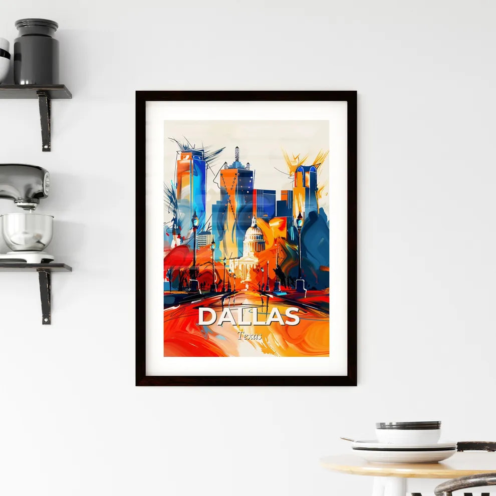 Vibrant Dallas, Texas Framed Print
