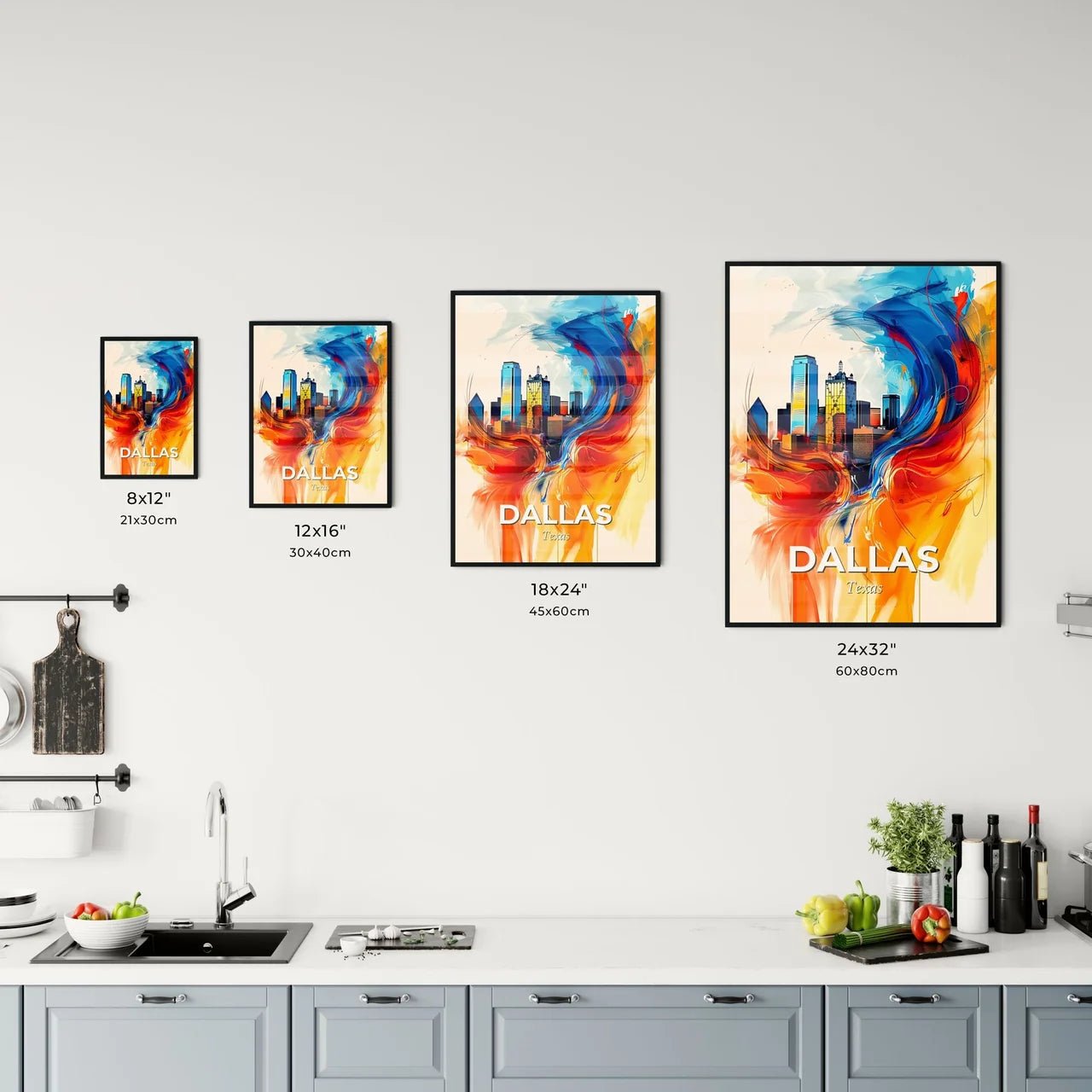 Vibrant Dallas, Texas Kitchen Art