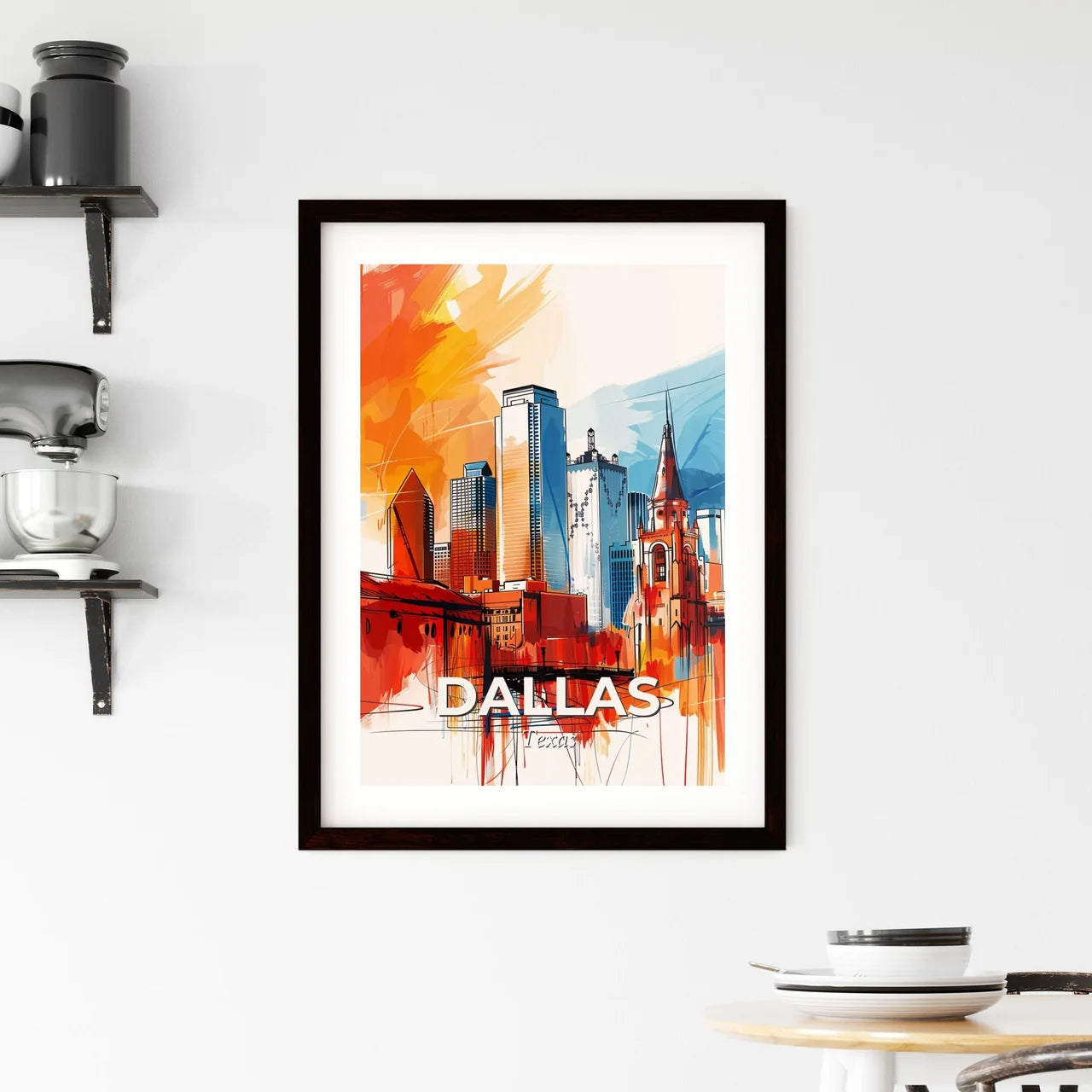 Vibrant Dallas, Texas Framed Print