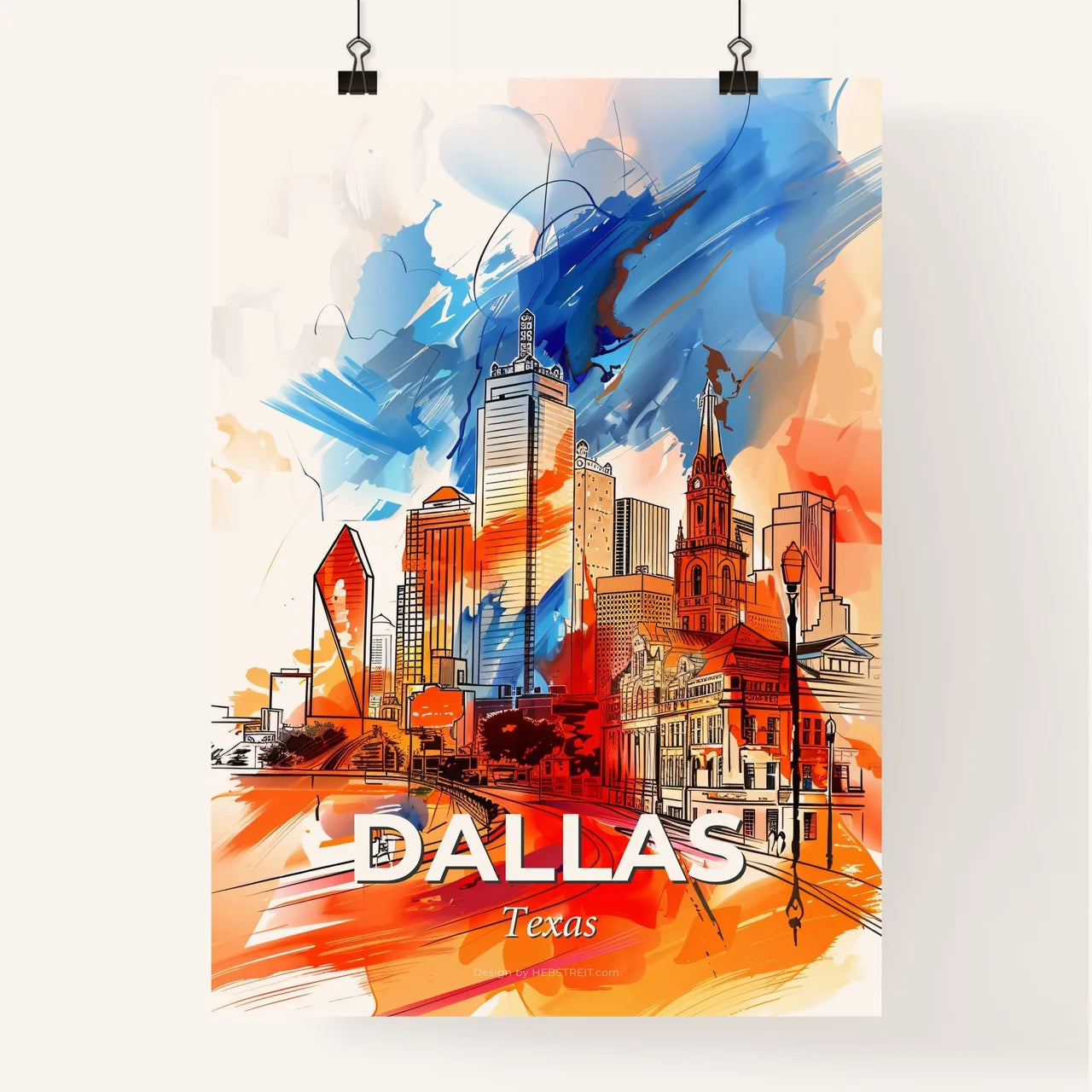 Vibrant Dallas, Texas Poster