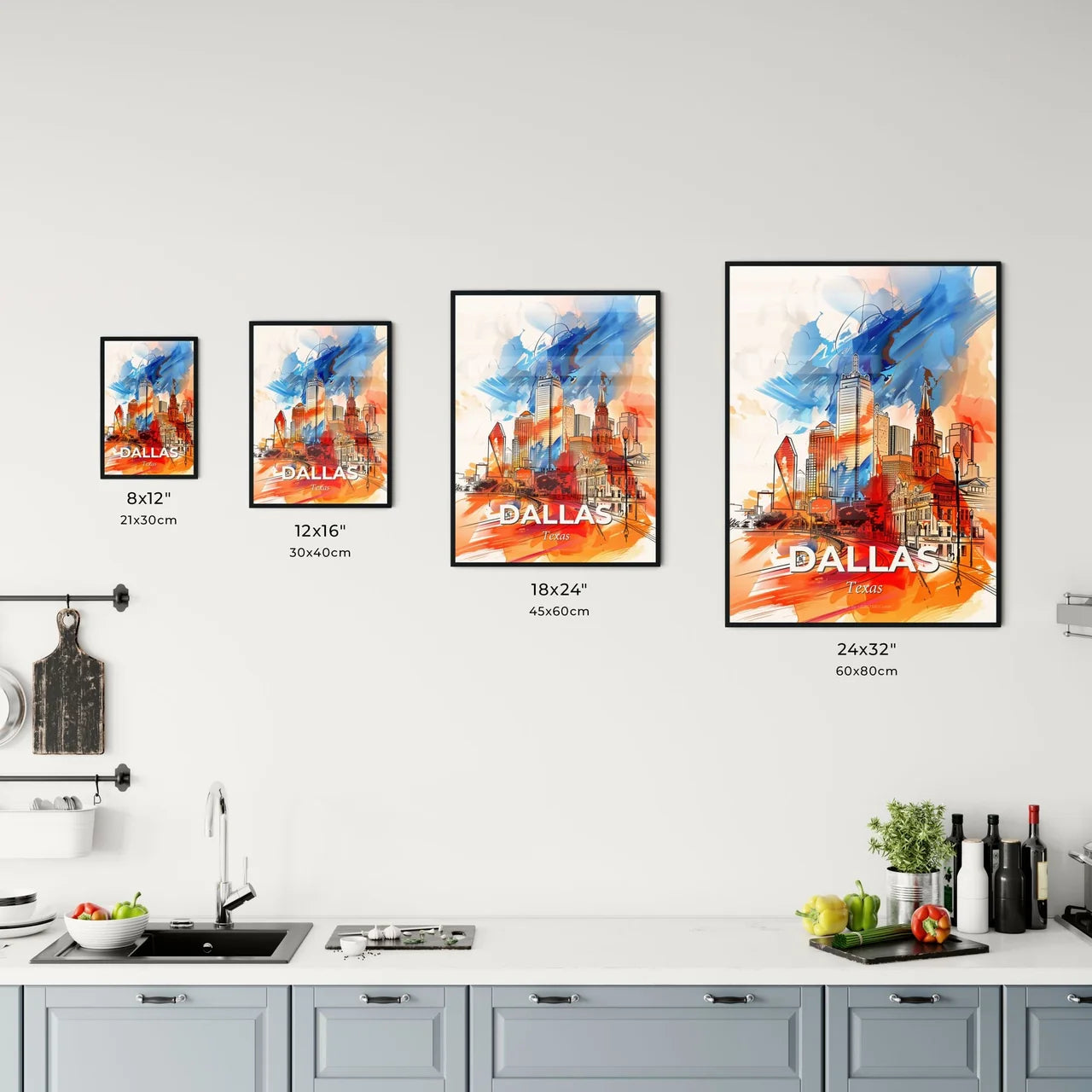 Vibrant Dallas, Texas Kitchen Art