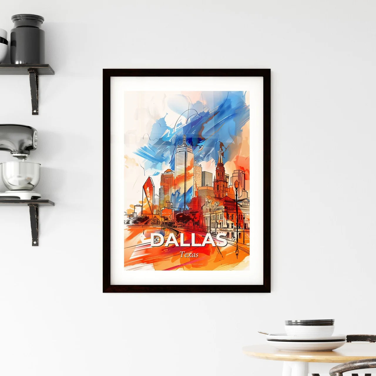 Vibrant Dallas, Texas Framed Print
