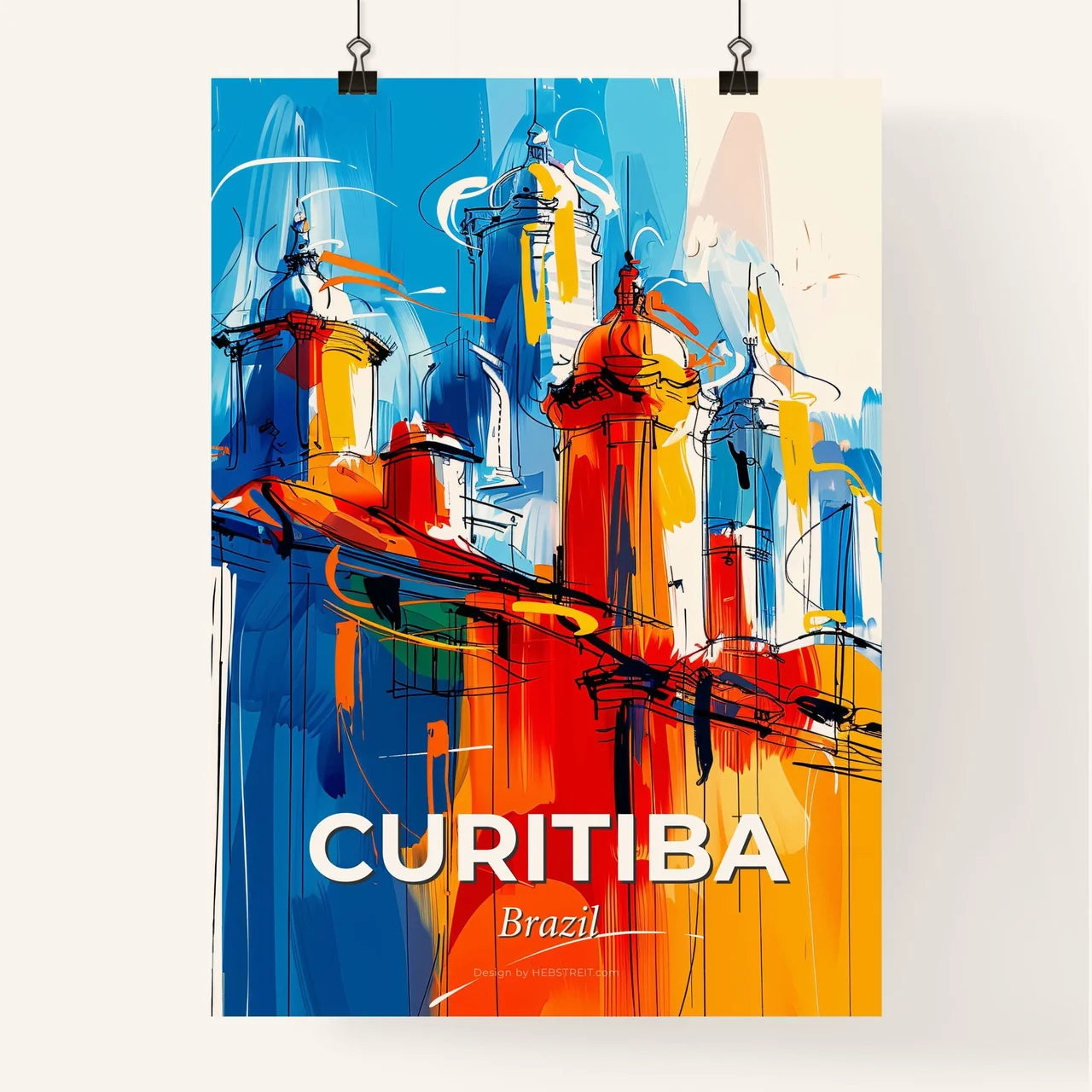 Vibrant Curitiba, Brazil Poster