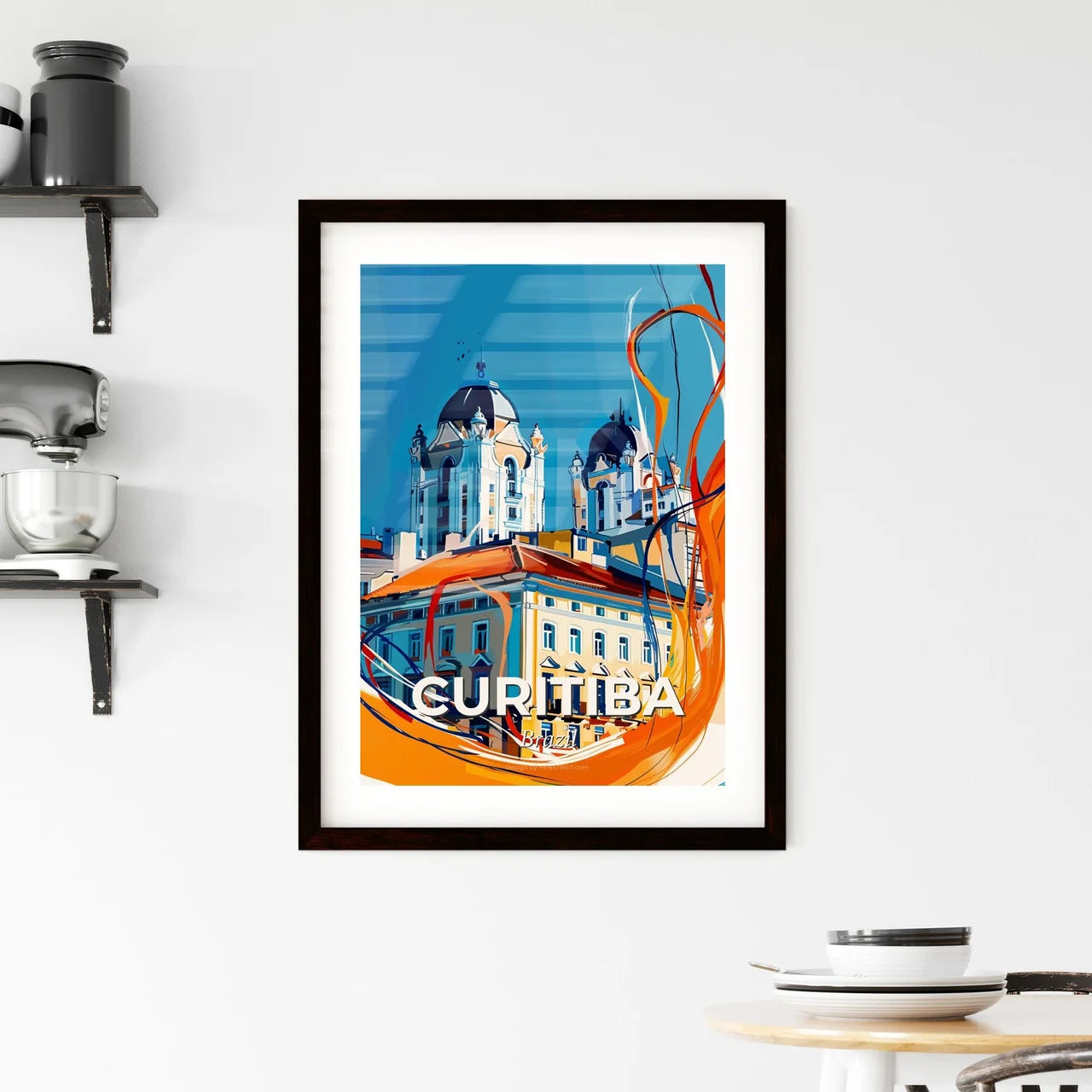 Vibrant Curitiba, Brazil Framed Print