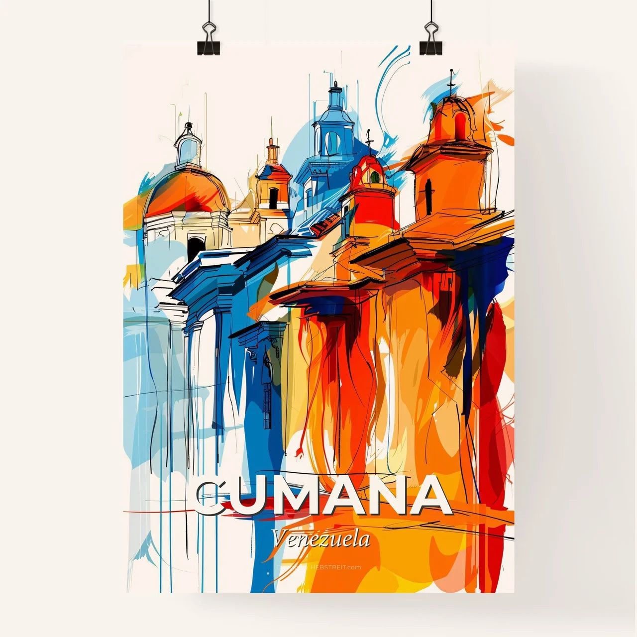Vibrant Cumana, Venezuela Poster