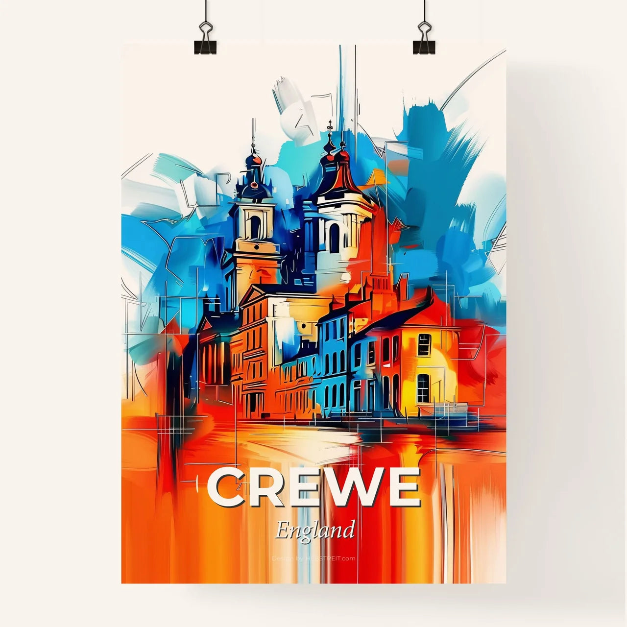 Vibrant Crewe, England Poster