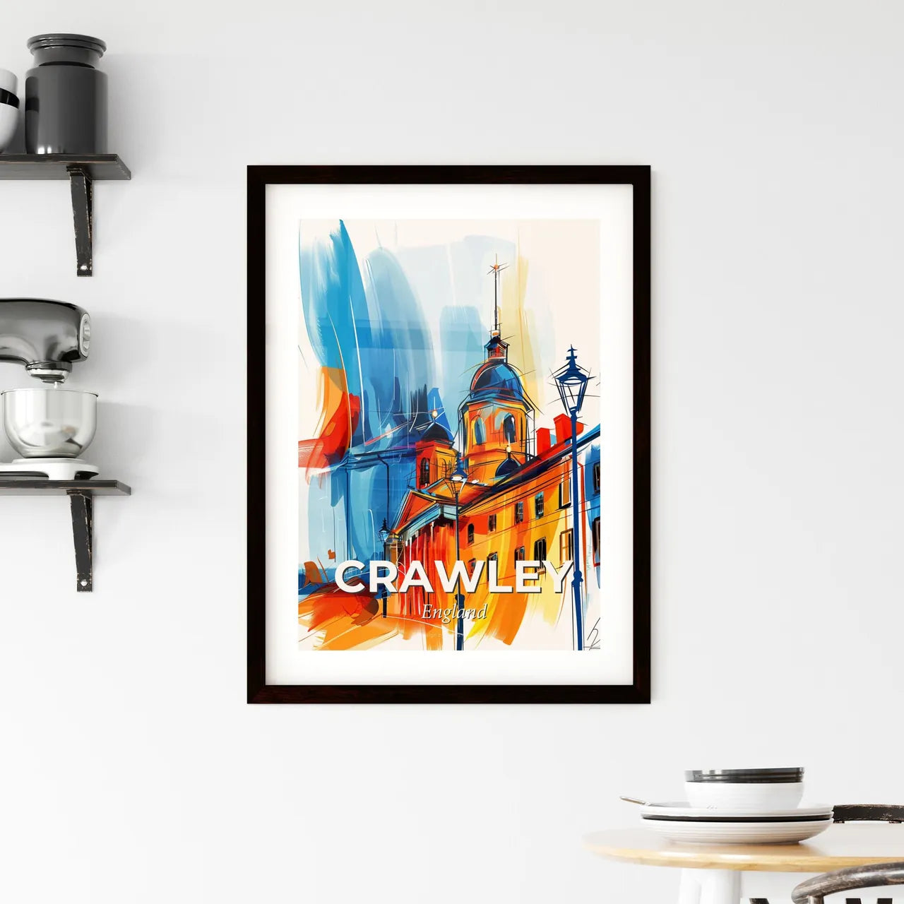 Vibrant Crawley, England Framed Print