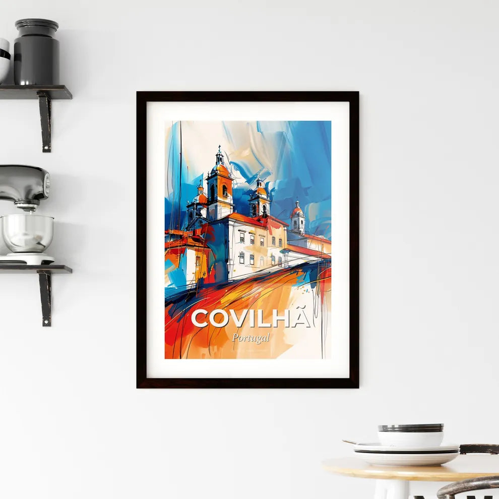 Vibrant Covilhã, Portugal Framed Print