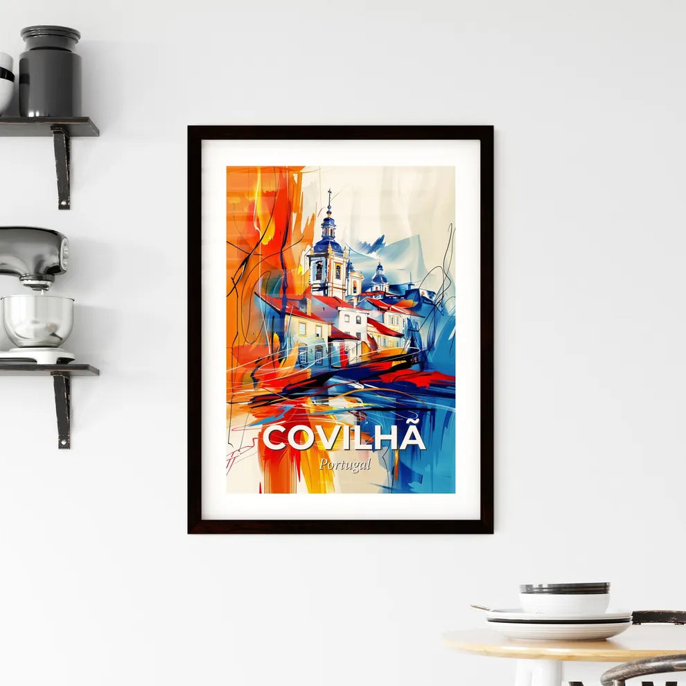 Vibrant Covilhã, Portugal Framed Print