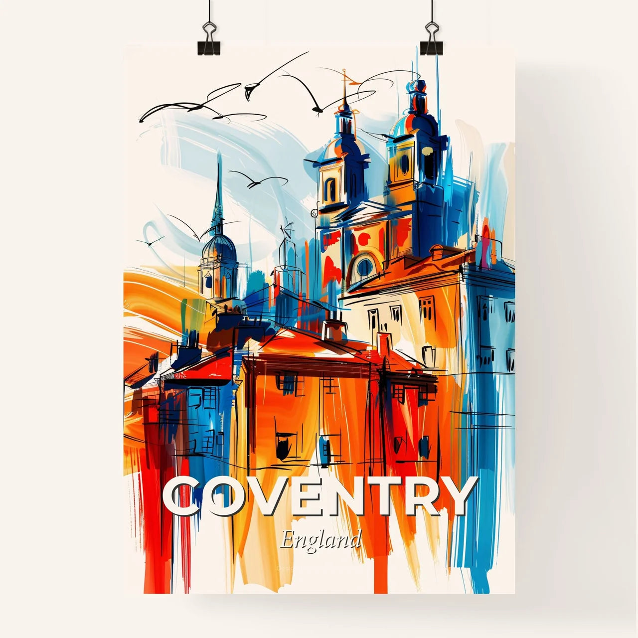 Vibrant Coventry, England Poster