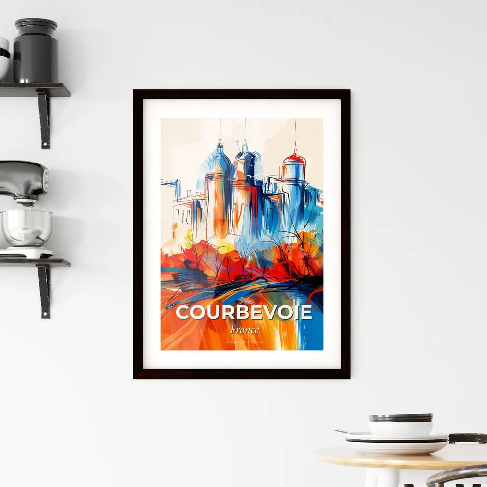 Vibrant Courbevoie, France Framed Print