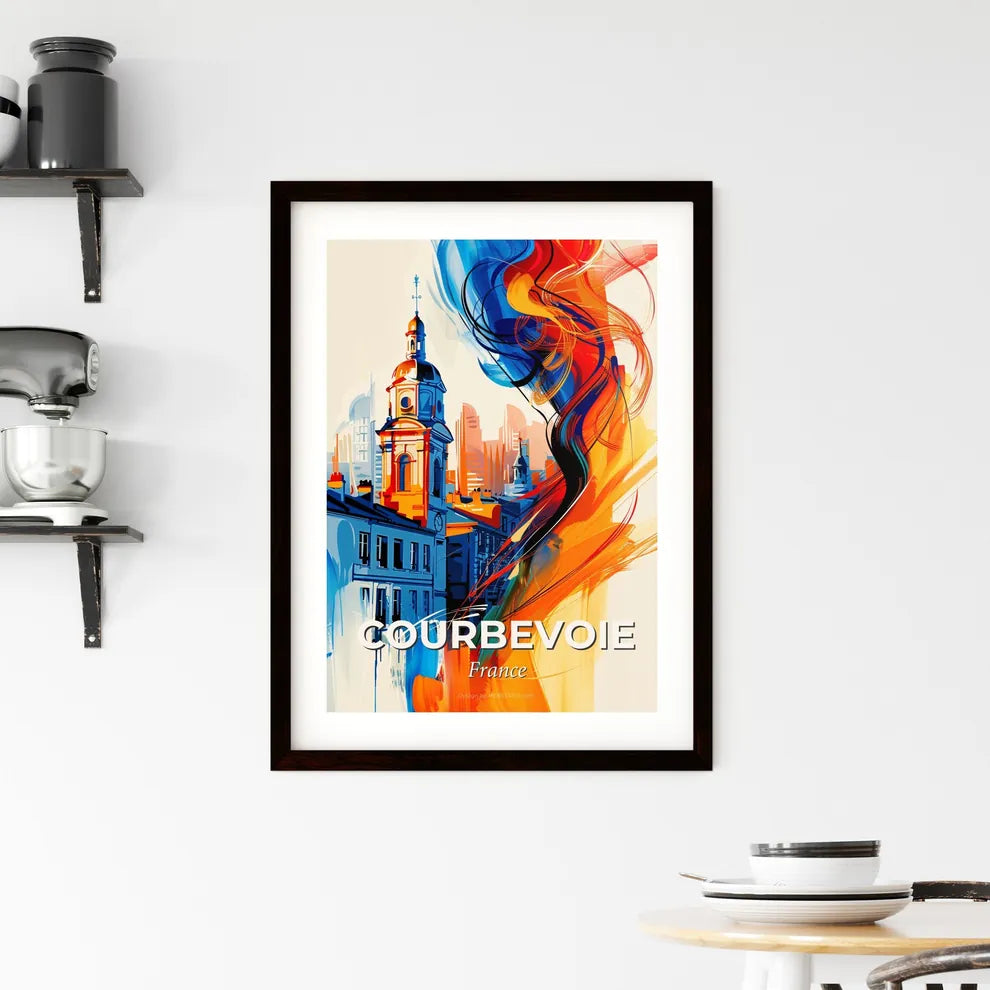 Vibrant Courbevoie, France Framed Print
