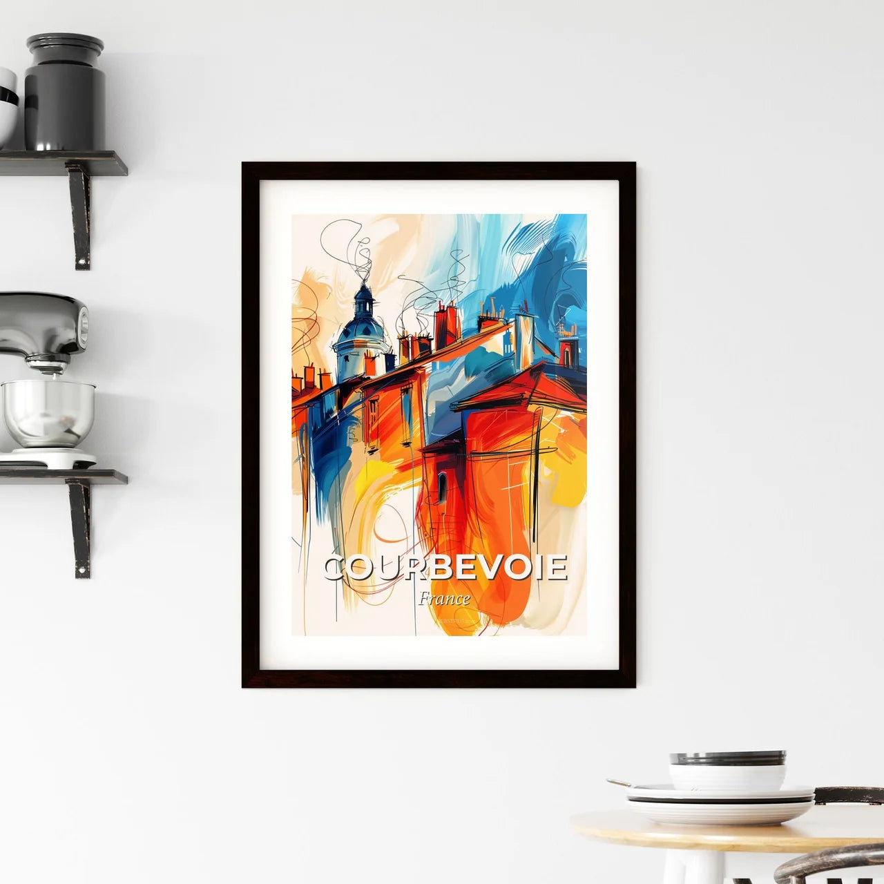 Vibrant Courbevoie, France Framed Print