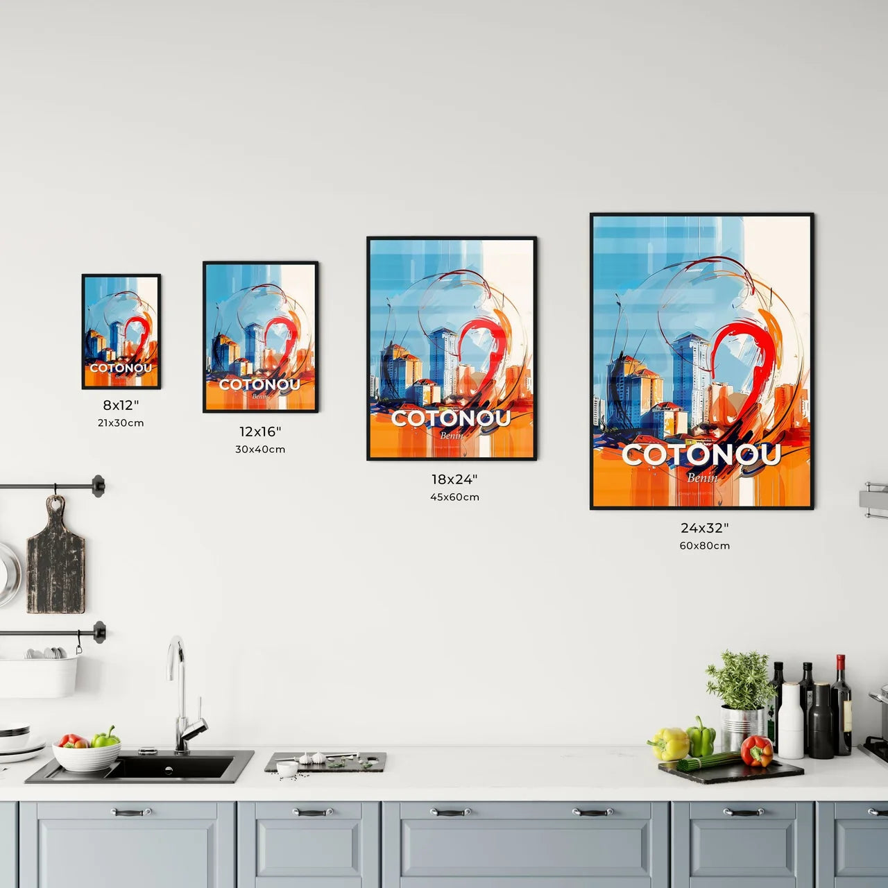 Vibrant Cotonou, Benin Kitchen Art