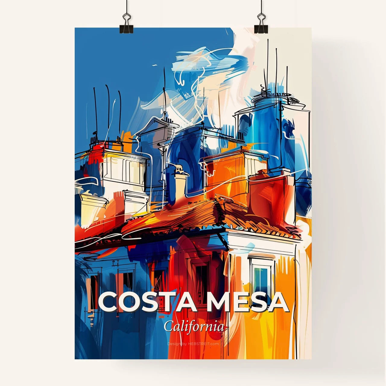 Vibrant Costa Mesa, California Poster