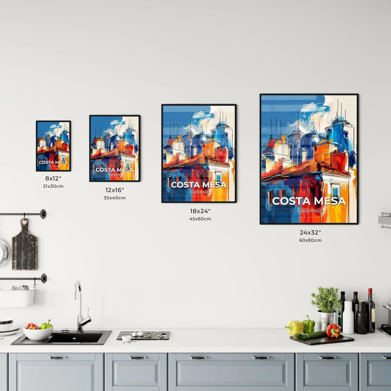 Vibrant Costa Mesa, California Kitchen Art