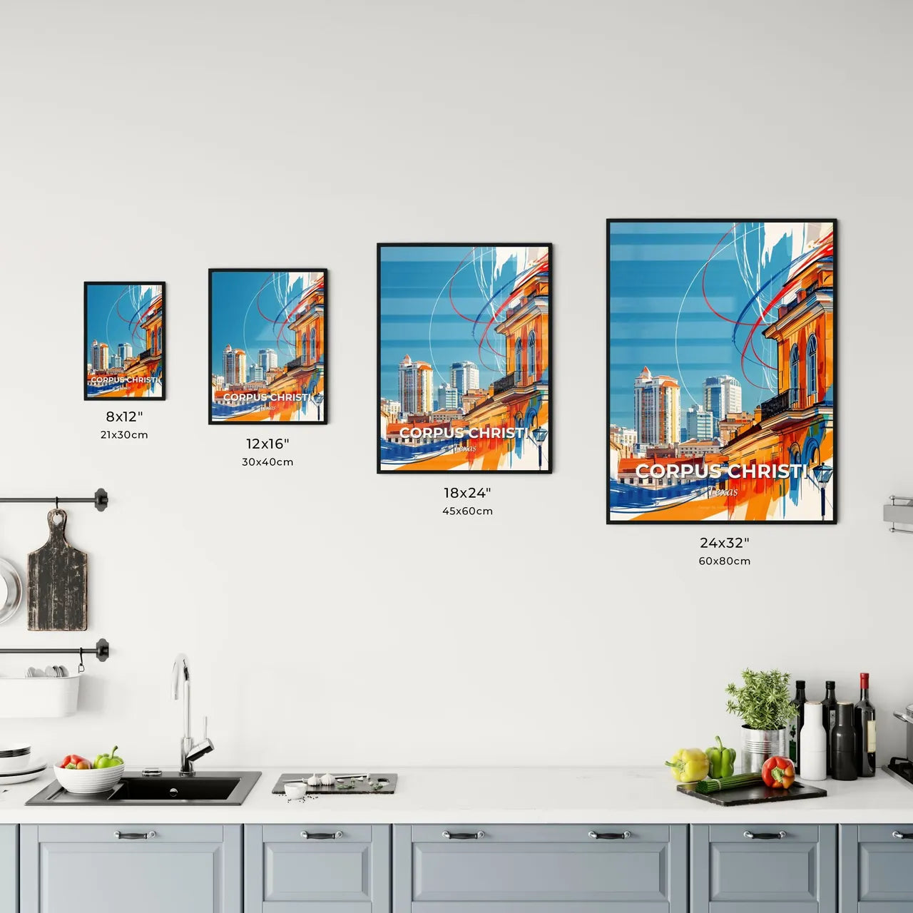 Vibrant Corpus Christi, Texas Kitchen Art