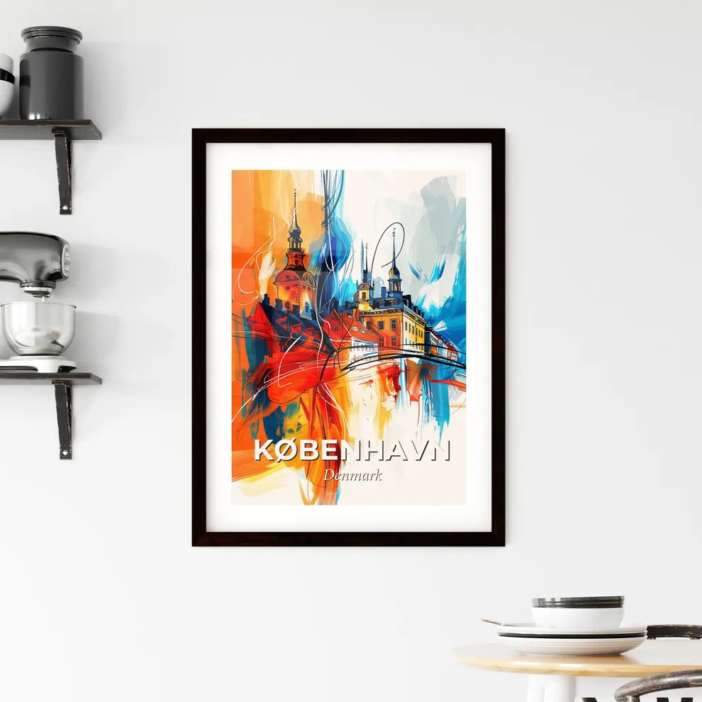 Vibrant København, Denmark Framed Print