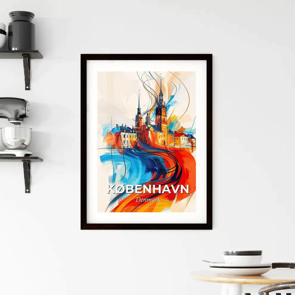 Vibrant København, Denmark Framed Print