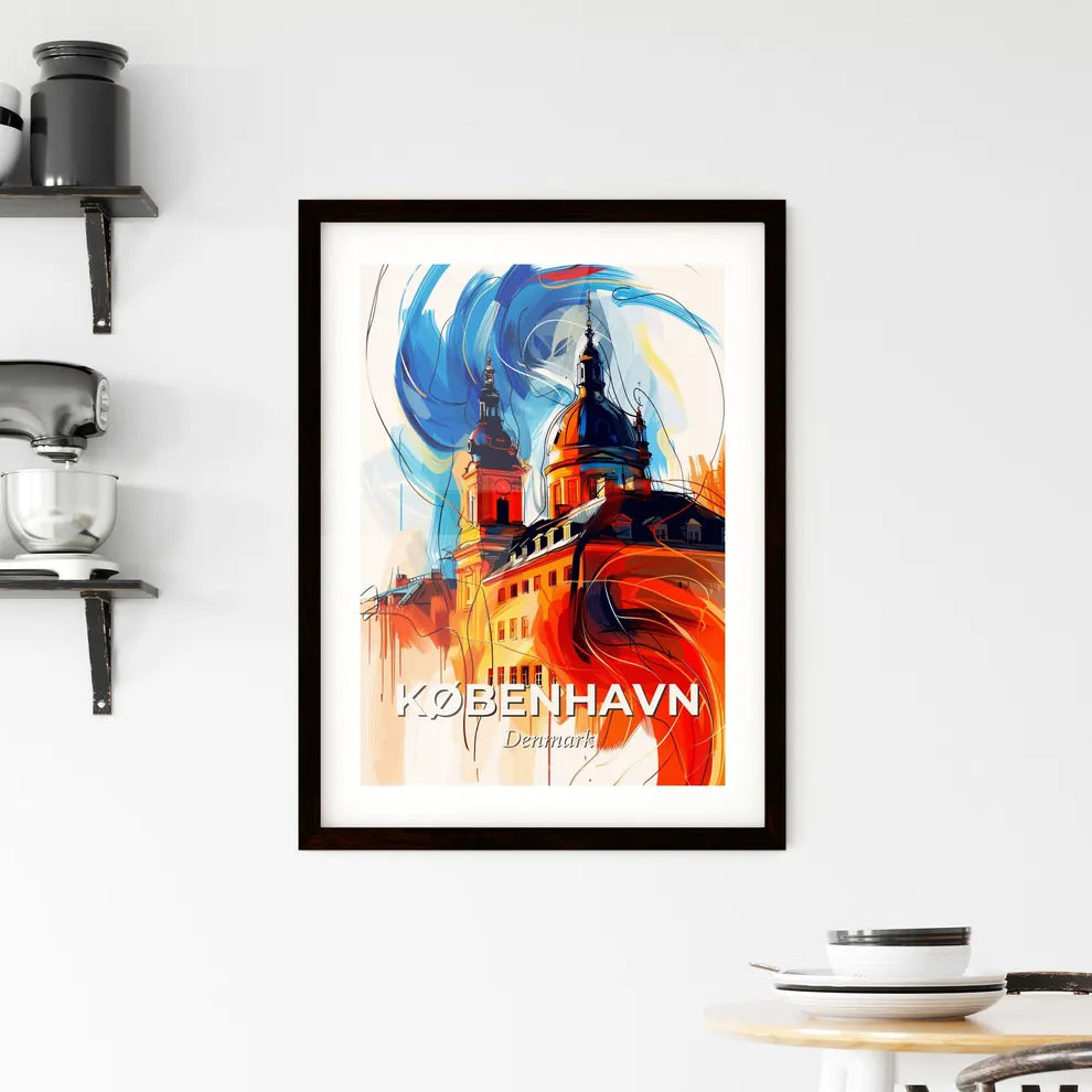 Vibrant København, Denmark Framed Print