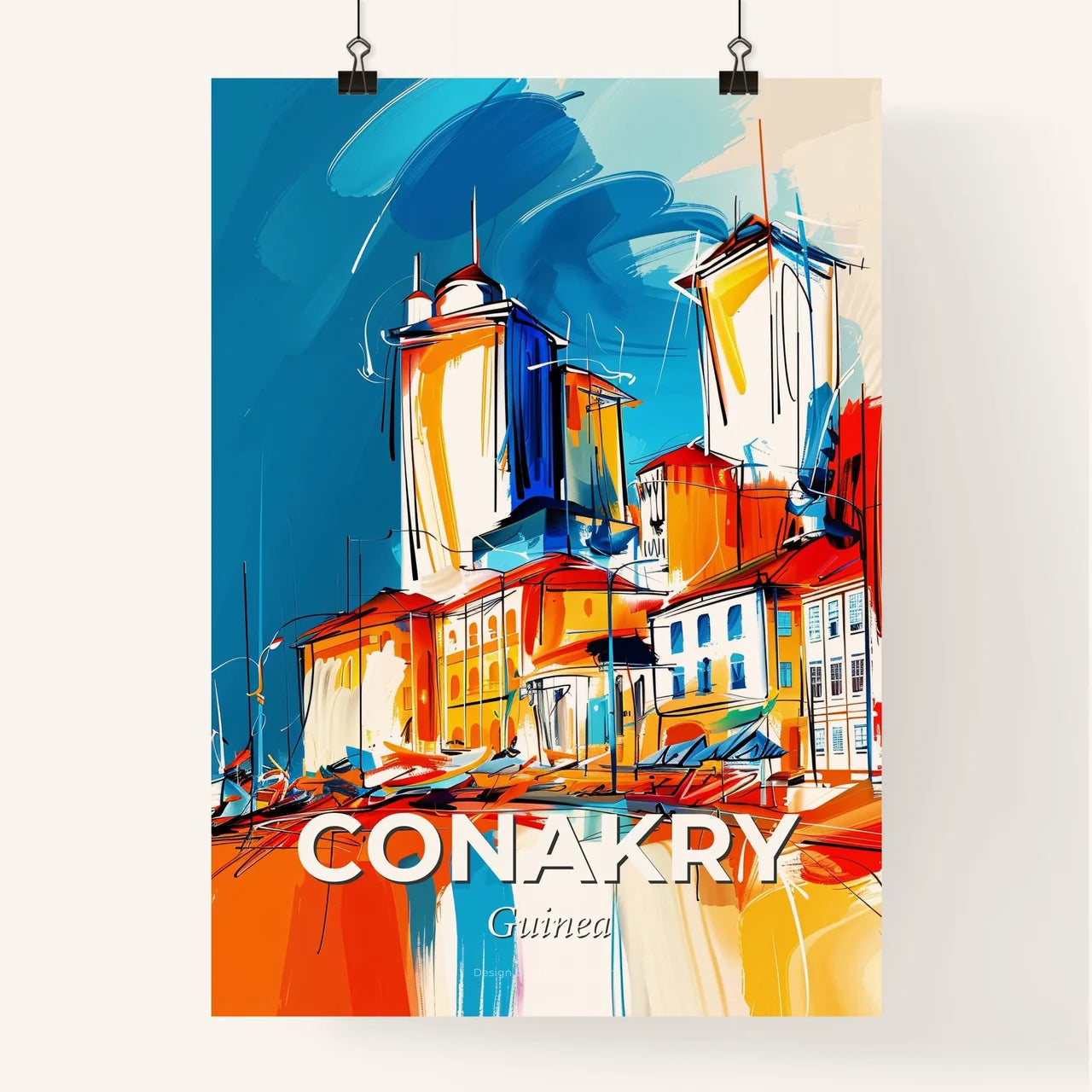 Vibrant Conakry, Guinea Poster