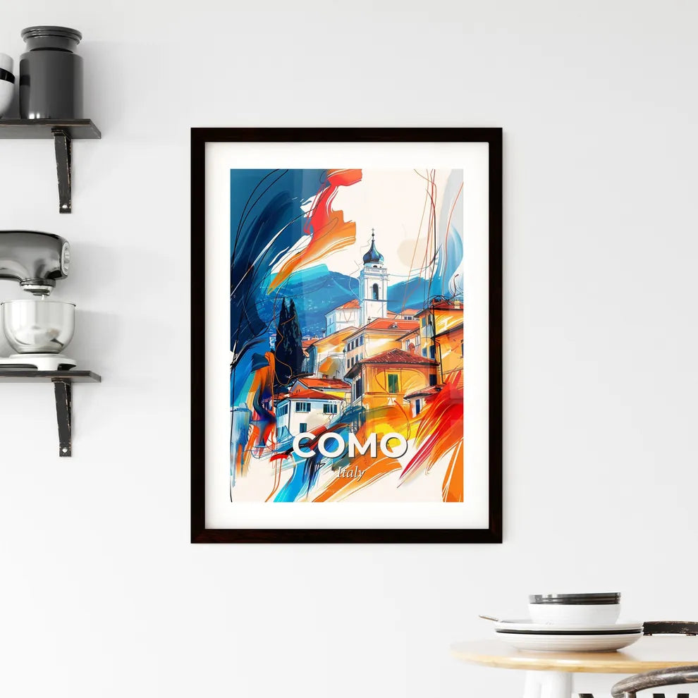 Vibrant Como, Italy Framed Print