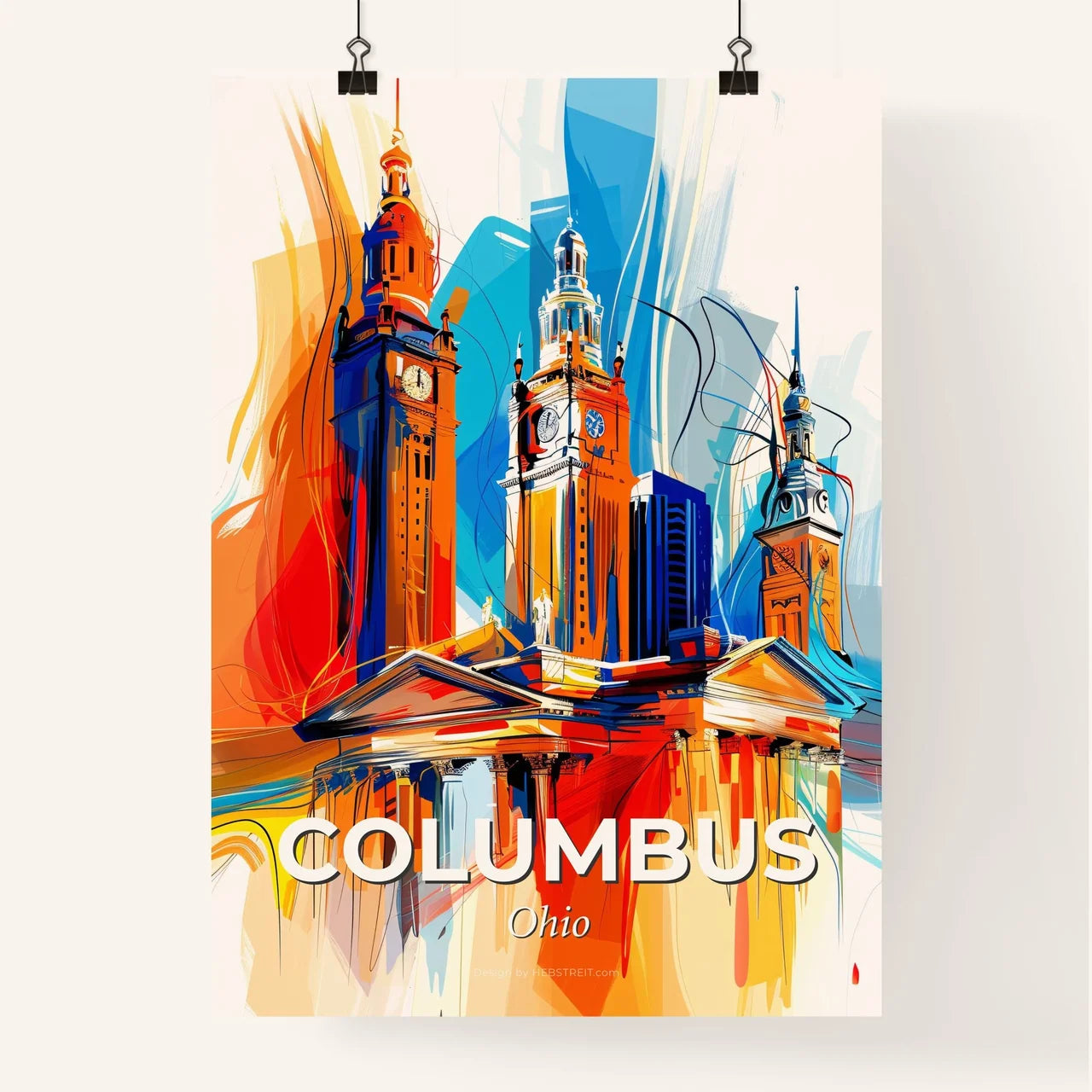 Vibrant Columbus, Ohio Poster