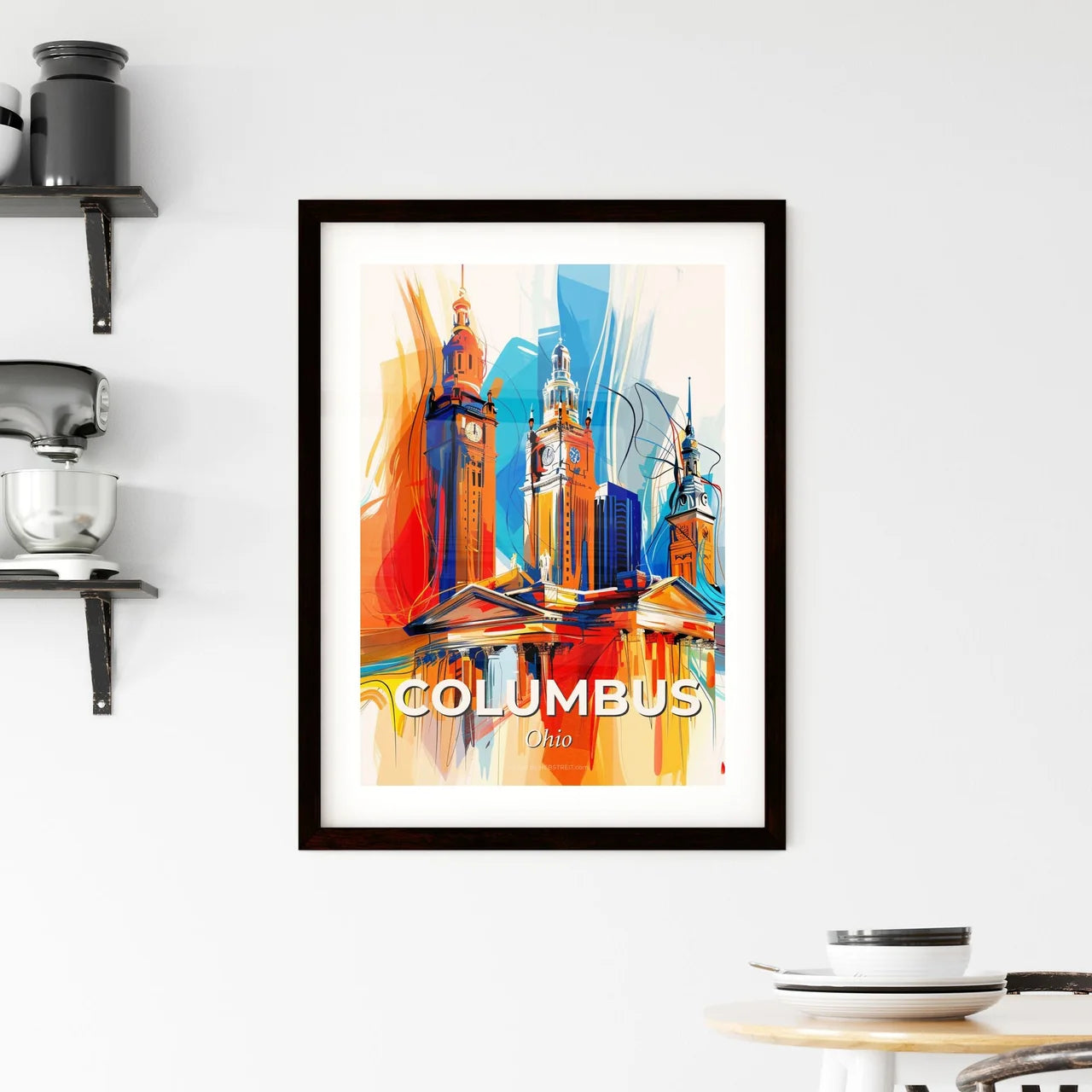 Vibrant Columbus, Ohio Framed Print