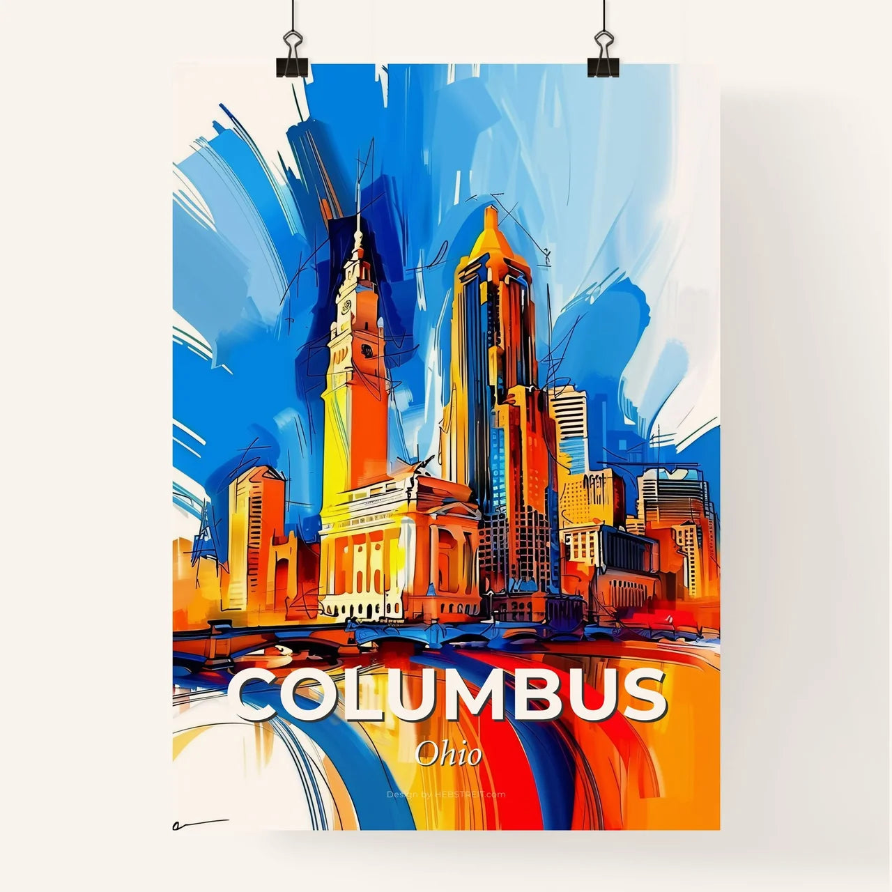 Vibrant Columbus, Ohio Poster