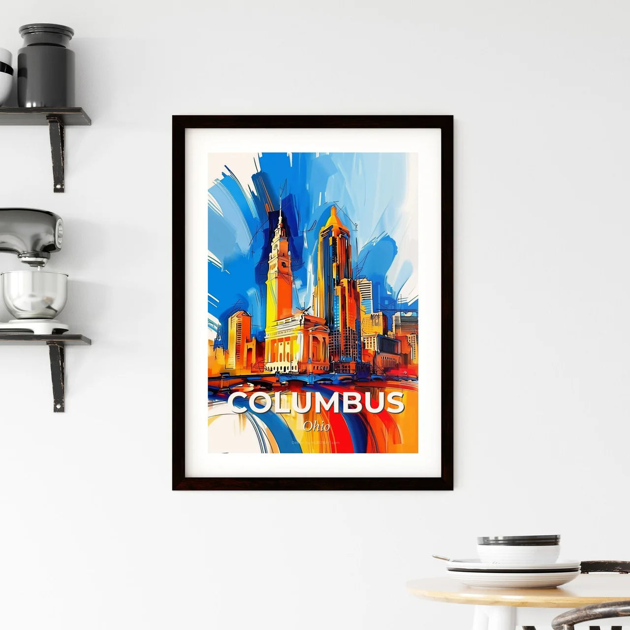Vibrant Columbus, Ohio Framed Print